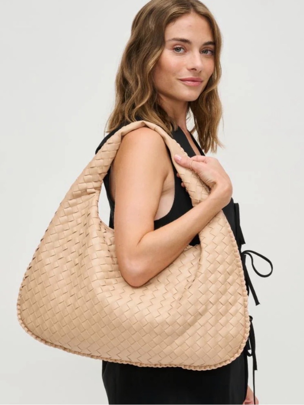 Urban Expressions Woven Hobo Shoulder Bag - Picture 3 of 5